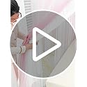VETHIN 4 Corners Post Ruffle Princess Bed Canopy Curtain-Double Layer Cozy Drape Netting 4 Opening Mosquito Net for Girls ...