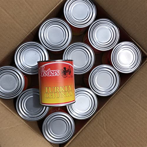 Yoder's Fresh Real Fully Cooked Canned Turkey Chunks Ready to Eat Emergency Survival Food | Premium Quality Meat Ideal for...