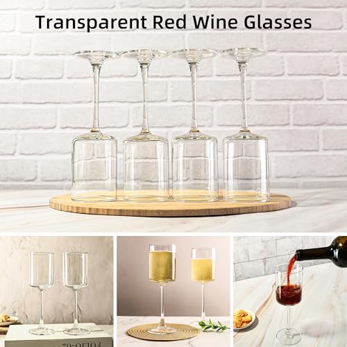 UMEIED 10 Oz Square Champagne Flute Glasses Set of 12, Long Stem Wine Glass for White & Red Wine, Gifts for Wedding Annive...