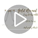 Oojami 140 Pack Plastic Champagne Flutes with Rose Gold Rim – Disposable Glass-Like Toasting Glasses for Wedding, Party, M...