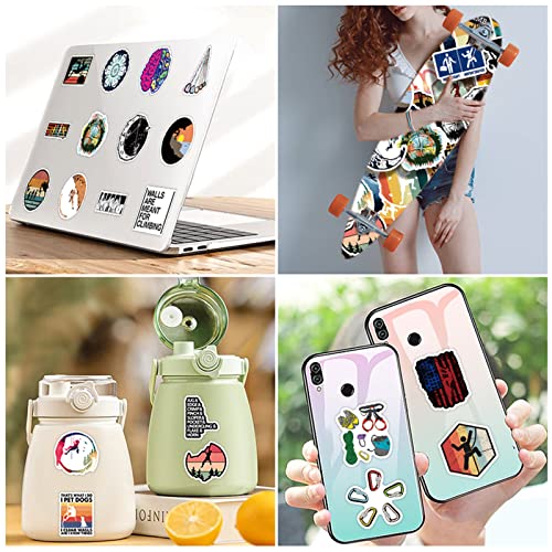 60 PCS Climbing Stickers,Outdoor Extreme Sports Rock Climbing Stickers for Water Bottles, Laptops, Suitcases,Skateboards,C...