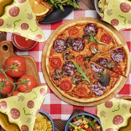 6Pcs Pizza Balloons 23" Pizza Slice Shaped Mylar Balloons Pizza Slice Foil Party Balloons for Pizza Theme Party, Pizza Bir...