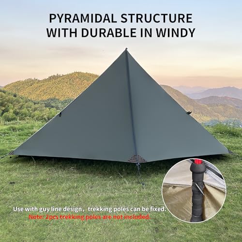 TENPLAY Backpacking Tent,Lightweight Camping Tent 2 Person,Ultralight Hiking Tent,Nylon,Waterproof,Windproof,Easy Setup,4 ...