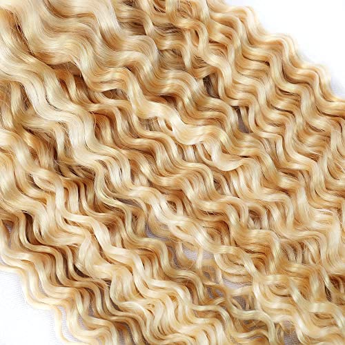 P27/613 Curly Wave Bundles Blonde Bundles Human Hair P27/613 Kinky Curly Bundle Unprocessed Brazilian Virgin Remy Hair 18 20 22 Inch