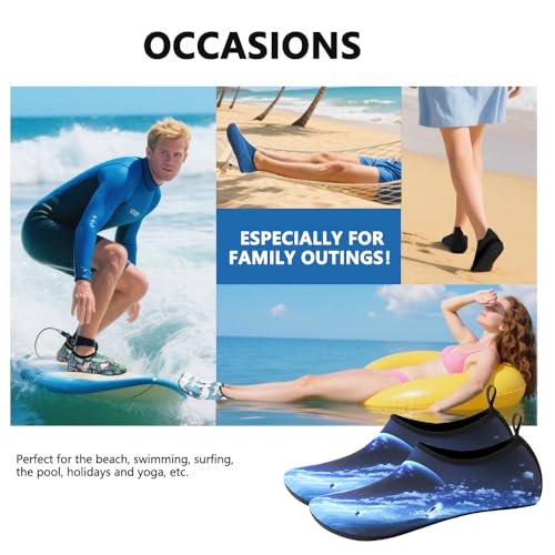 Water Shoes for Women Men Quick-Dry Barefoot Aqua Socks Swim Pool Non Slip Surf Yoga Exercise Outdoor Trave Essentials