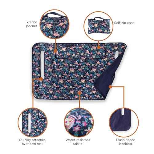 Classic Accessories for Vera Bradley Water-Resistant Golf Seat Blanket, 54 x 32 Inch, Flamingo Garden