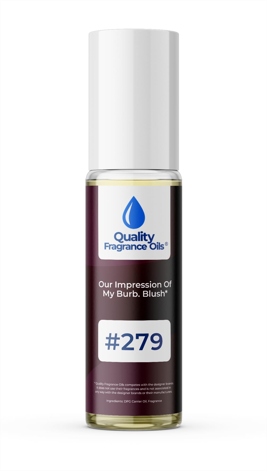 Quality Fragrance Oils' My Burb. Blush for Women Impression #279 | Long-Lasting Perfume Oil, Alcohol-Free, Strong Scent, 10ml Roll-On | Affordable Alternative to Designer Fragrances