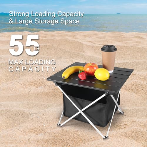 Grope Portable Camping Table Ultralight Aluminum Camp Table with Storage Bag,Beach Table for Sand with Carrying Bag,Prefec...