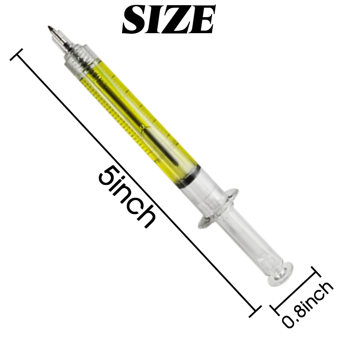 TIHOOD 36PCS Syringe Pens Retractable Fun Multi Color Novelty Pen for Nurses, Nursing Student School Supplies, Birthdays, Stocking Stuffers and Party Favor Gifts