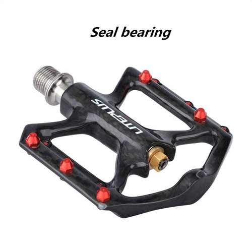 Bicycle Carbon Pedal Titanium Axle Road Bike Pedal MTB Super Light 3 Bearing Anti-Skid Pedal for Brompton Pedal