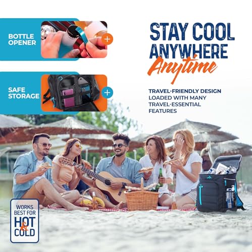 Cooler Backpack Insulated Waterproof 22 Hours Cold, Backpack Coolers Insulated Leak Proof Holds 56cans, Lightweight & Port...