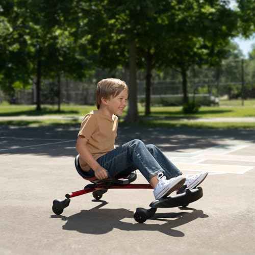 Radio Flyer Stingray Fun Drifting Ride-On Scooter for Kids Ages 3-8, 360¡Æ Spin Out Action, Adjustable Seat for Growing Children, Outdoor Toy