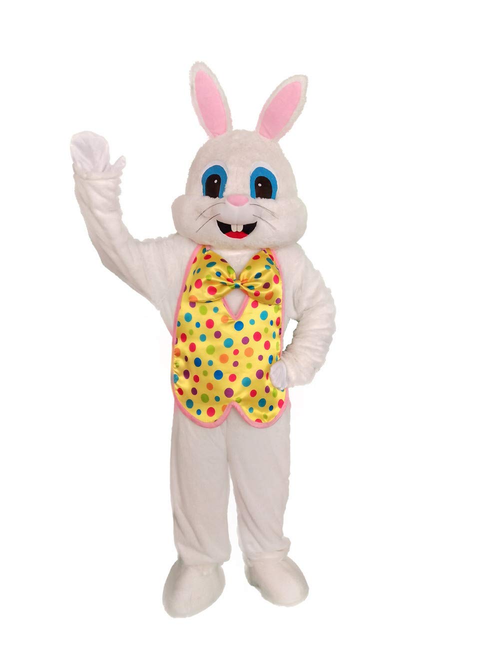 Yellow Easter Bunny Mascot Costume Rabbit Cartoon Fancy Party Dress Performance Suit Adult