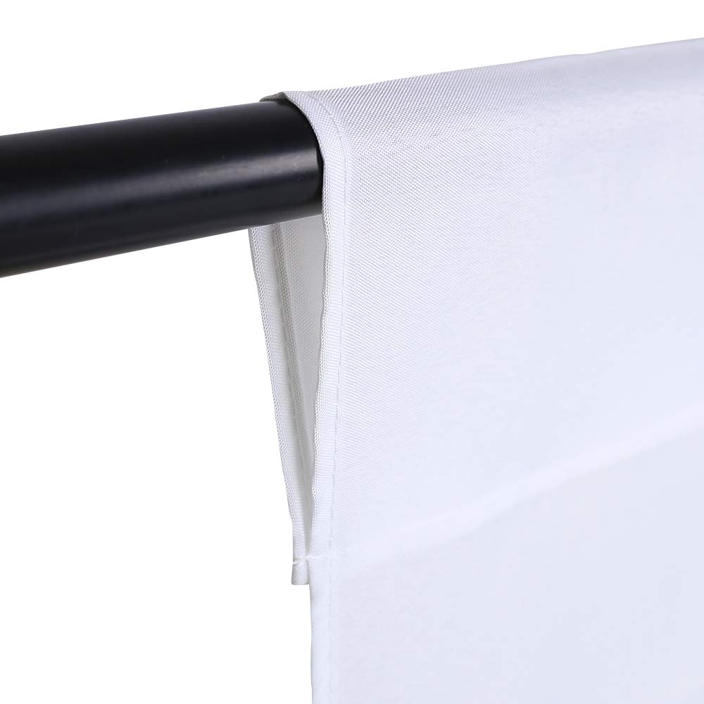 GFCC 8FTX10FT White Backdrop Background for Photography Photo Booth Backdrop for Photoshoot Background Screen Video Recording Parties Curtain