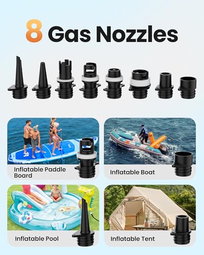 OutdoorMaster 25PSI High Pressure 74Wh Rechargeable SUP Air Pump Electric ORCA PRO - Auto-Off & Deflation Function, Batter...