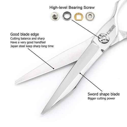 6 Inch Hair shears 440C hair cutting scissors and 6 Inch hair thinning scissors rose handle Kinsaro