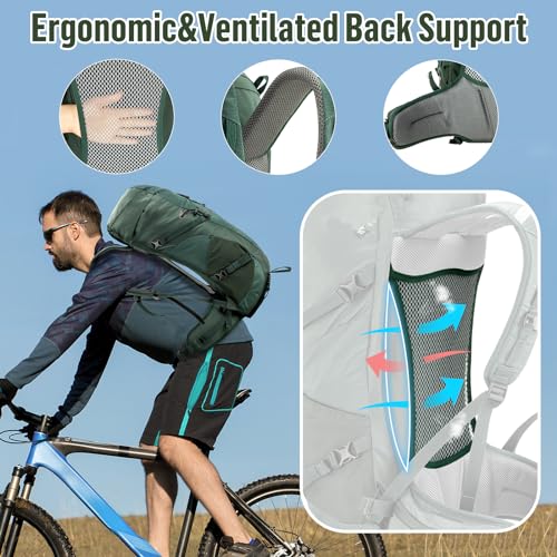 Night Cat Upgraded Backpacking Tents with 30L Hiking Backpack for 1 Person Outdoors Easy Clip Setup Tent Camping Combo Set