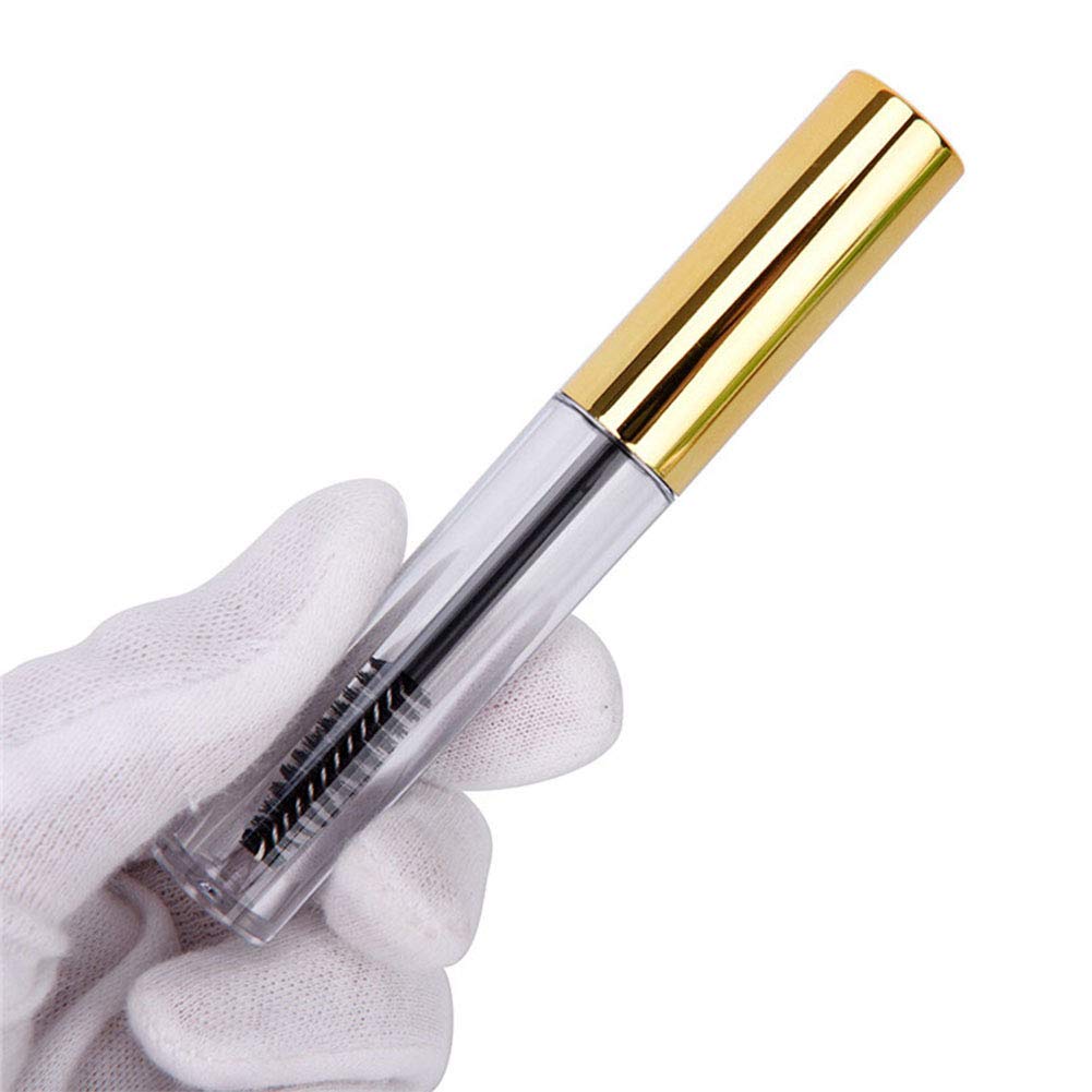 Ideal Swan 10ml Empty Mascara Tube Eyeliner Cream Container Bottle, Lip Gloss Bottle with 3 Piece Funnel & Rubber Inserts for Ca
