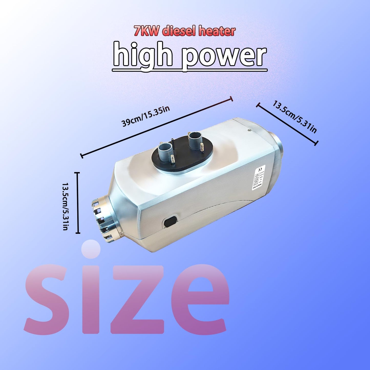 7kW Diesel Heater 12V,Diesel Air Heater with High Altitude Mode,Aviation Plug,2-way remote control,Parking Heater with LCD Display,Automatic Thermostat,Diesel Heaters for RVs,Trucks,Ships