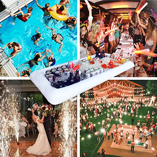 Novelty Place Inflatable Ice Serving Tray Buffet Bar with Drain Plug - Salad Food & Drinks Inflatable Cooler for Party Pic...