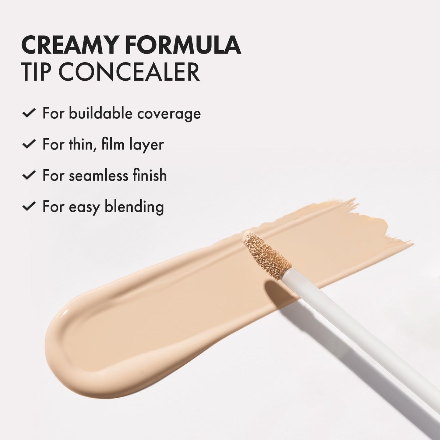 LUNA Long-Lasting Tip Concealer Cover-Fit (#0.5 Proclein) Full Coverage, for Under Eye Dark Circles, Fine Lines, Redness & Disco