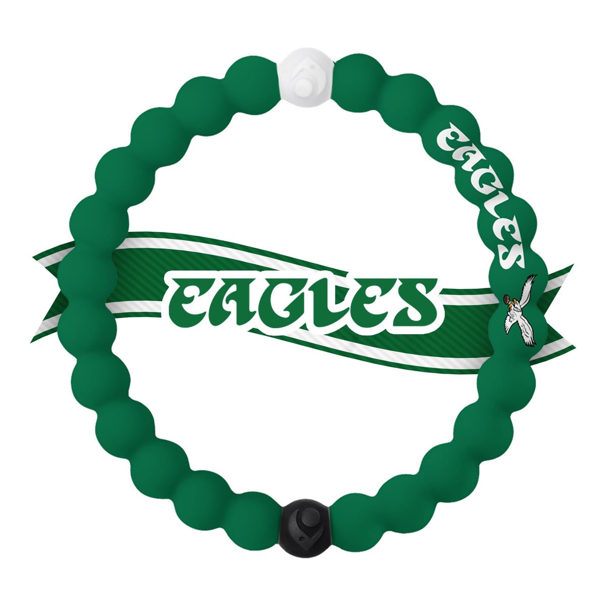 Lokai NFL Football Collection Silicone Beaded Bracelet, Philadelphia Eagles Retro (Small) - Beaded Bracelet for Women & Men, Sil