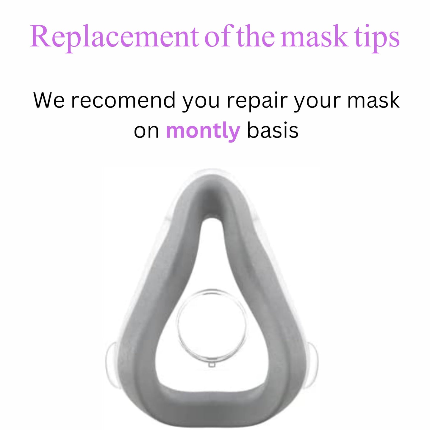 Makasla F20 cusion mask bundle with Cpap cleaning wipes - Provides an Excellent Seal - Medium size