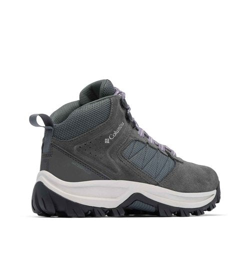 Columbia Womens Transverse Suede Waterproof Hiking Boot, Grill/Granite Purple, 9