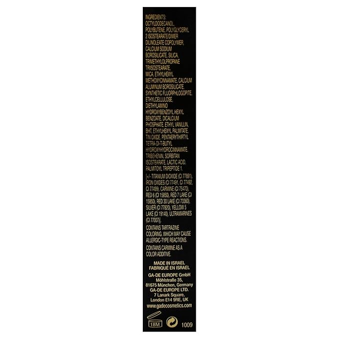 GA-DE Crystal Lights Lip Gloss, 823 - Enriched with Light-Reflecting Crystal Pearls - Smooth Silky, Rich Color - Moisturizes and Adds Shine - 0.2 oz