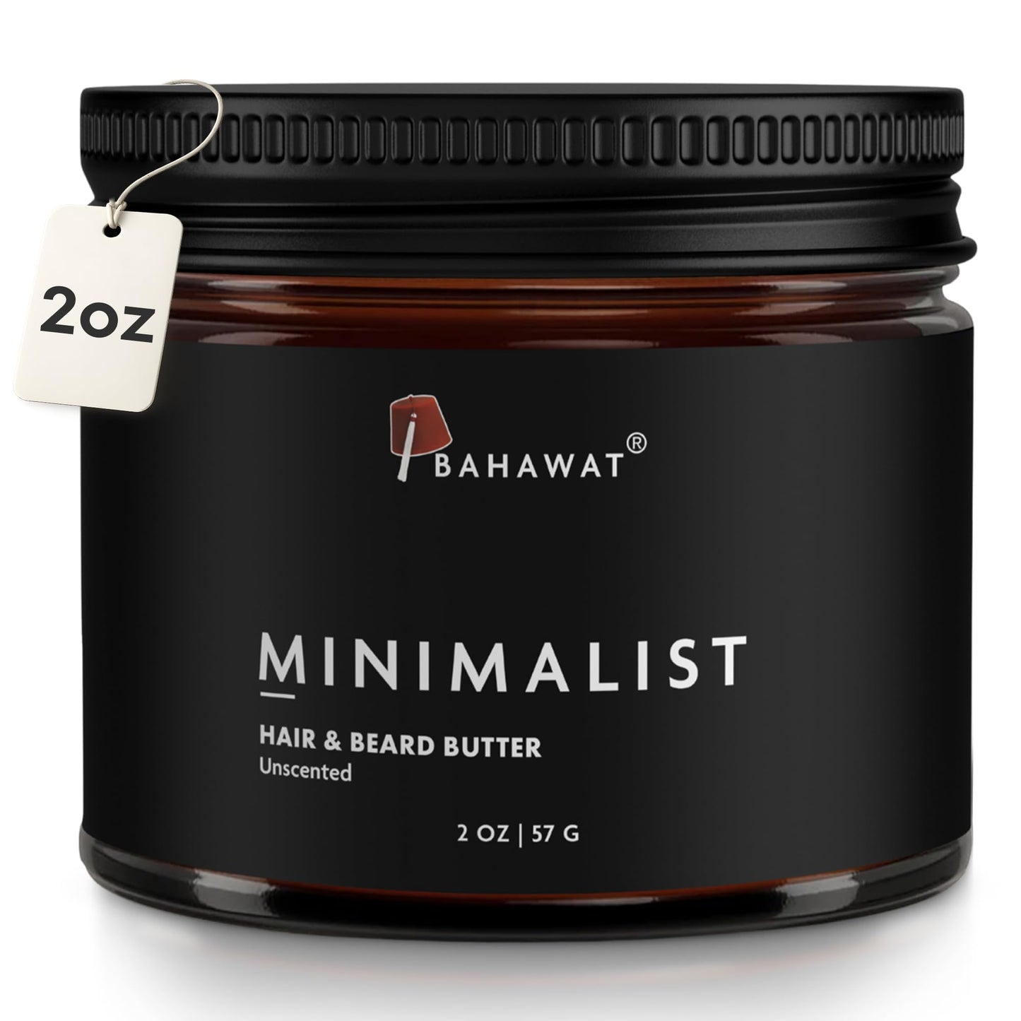 BAHAWAT Hair & Beard Butter for Men Leave-in Conditioner - Unscented - Strengthen & Soften - Made in USA - Natural Ingredients |