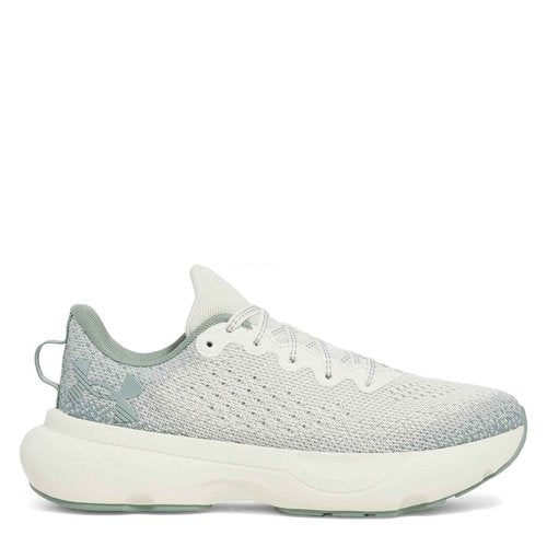 Under Armour Women's Infinite, (114) White Quartz/Silica Green/Metallic Silica, 7, US