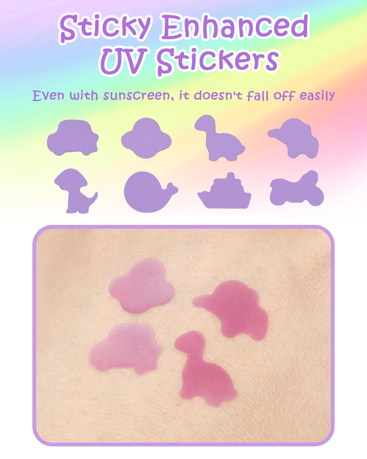 UV Detection Stickers for Sunscreen - 80 Count UV Detection Stickers, Know When to re-Apply Sunscreen, Sun Protection Reminder f