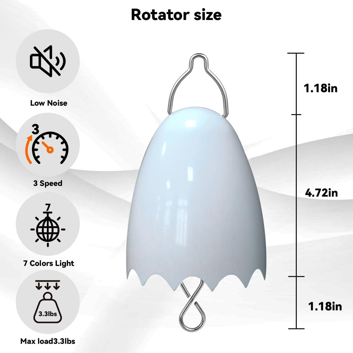 Disco Ball Motor with Remote, 3 Rotating Speed Battery Remote Control Motor, Rotating Disco Ball Light for Christmas Decorations, Parties, Home Decor, Weddings, Nightclubs, Wind Spinner
