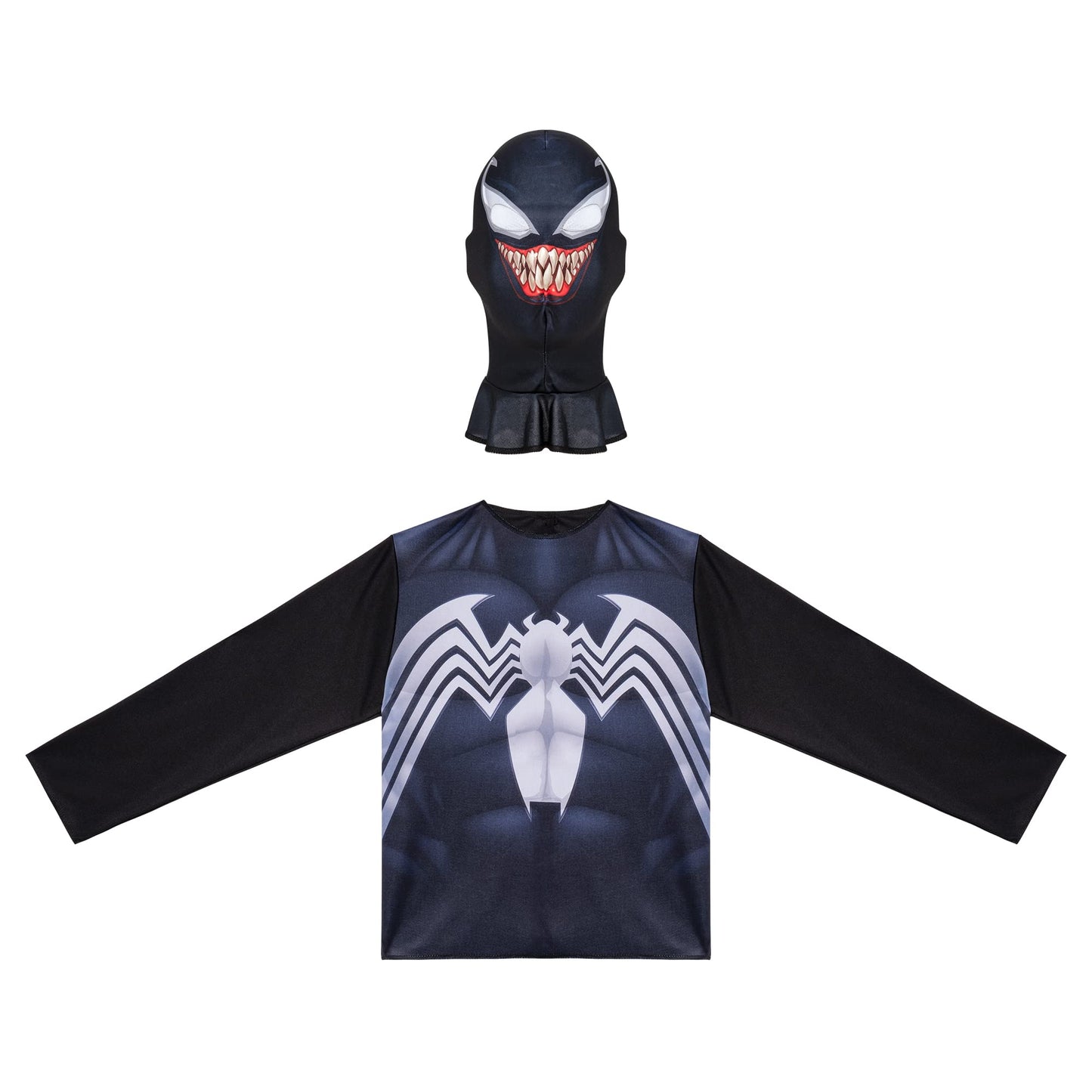 Marvel Spider-Man Team Halloween Costume Dress Up Box - Three Medium-Size Long-Sleeved Tops and Fabric Masks