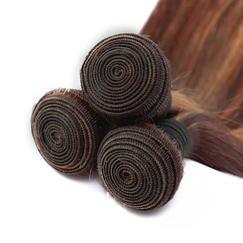 Condescension Human Hair Bundles 16 18 20 Inch Chocolate Brown P4/30 Straight Bundles Human Hair 100% Unprocessed Soft Sewn In Hair with Double Weft for Black Women