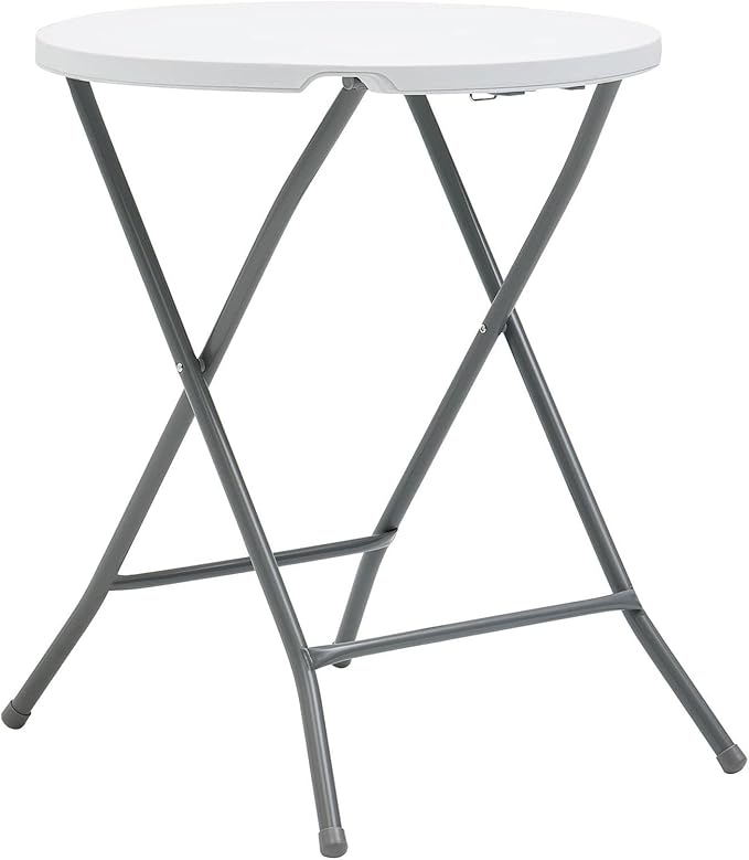 24 Inch,Portable Folding Bar Table,Folding Table Suitable for Indoor/Outdoor Use, Perfect for Courtyards, Gatherings, and Corners, White