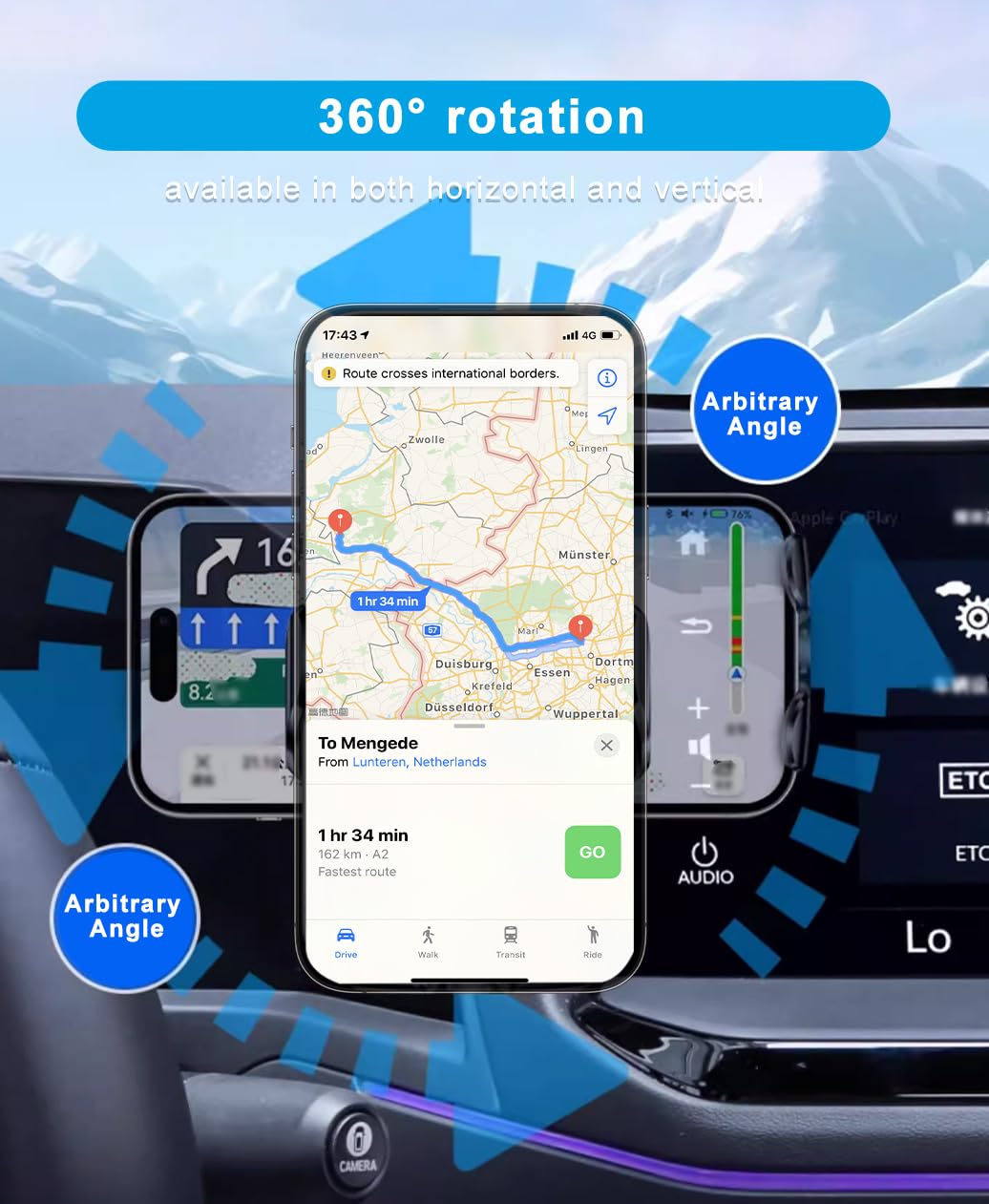 Kephth Car Phone Holder For Honda Civic Accessories 2022-2024 2025&Crv 2023-2025 Dash Mount Cell Phone Holder For Most Smartphon