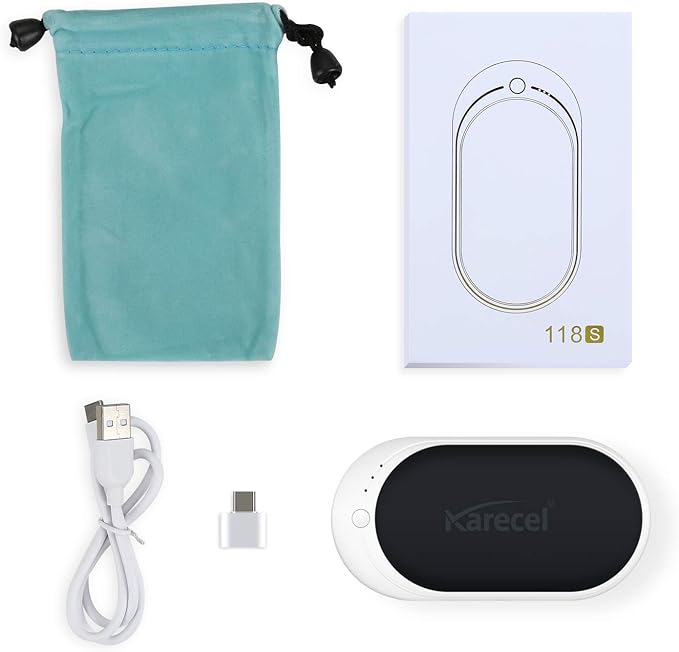 Karecel Hand Warmer Rechargeable, 5200mAh Electric Hand Warmer & Power Bank, Double-Sided Heating, USB Quick Charge, Portable Pocket Heater Handwarmer for Women Mens Gifts, Camping, Winter Sports