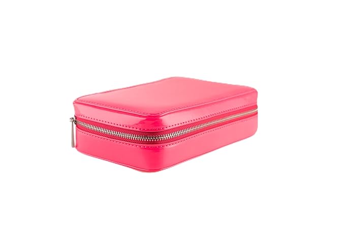 Woosh Beauty, Jetsetter Bundle in #4 Medium Deep, Fold out Face Original, Essential Brush Set, Travel Case in Hot Pink