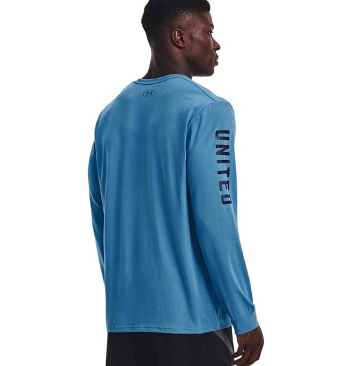 Under Armour x Project Rock Men's Long Sleeve Graphic Shirt, Chicago Blue/Petrol Blue, X-Large