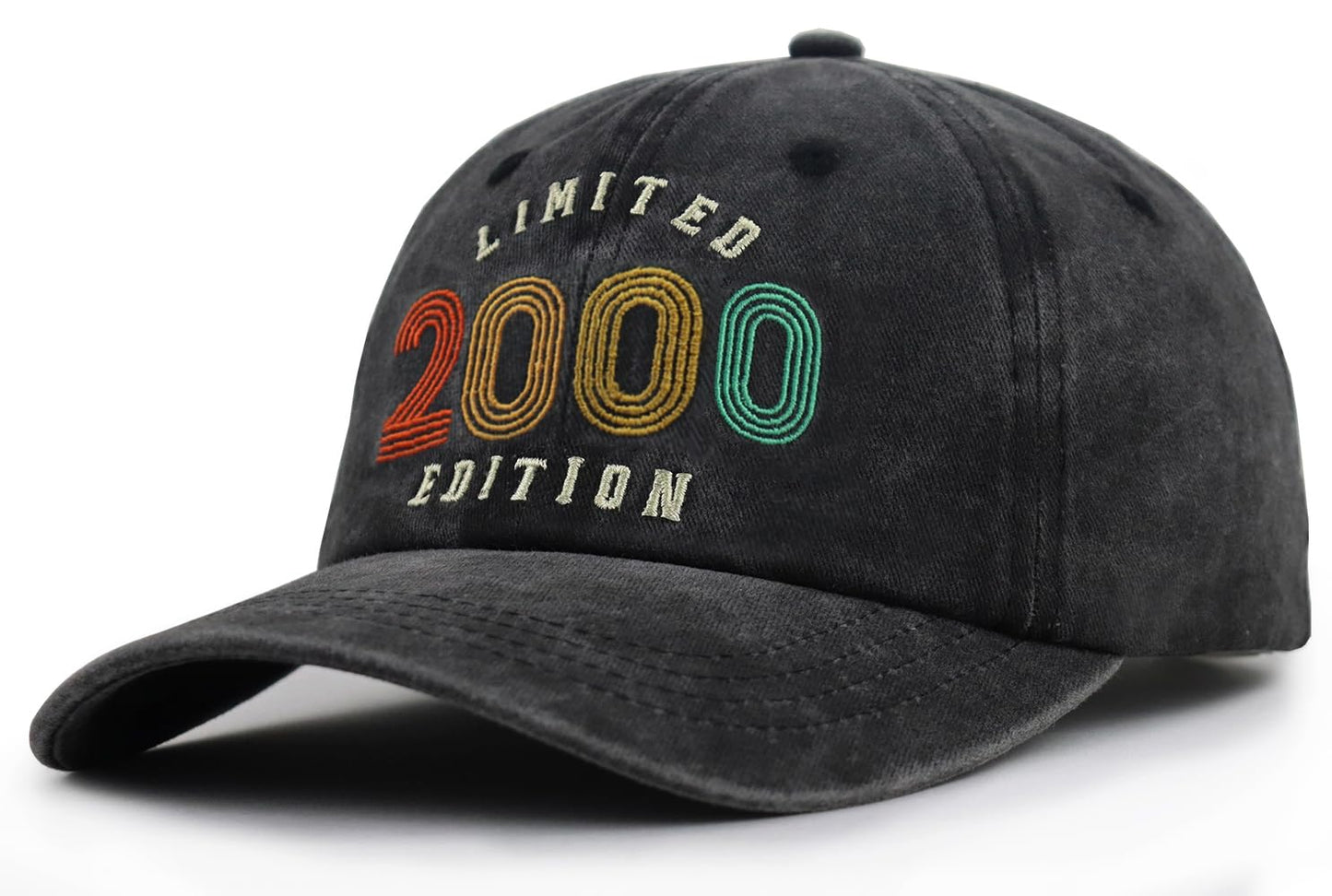 25th Birthday Decorations for Men Women, 25th Birthday Party Hat, 25 Year Old Birthday Gifts for Her Him Brother, Limited 2000 Edition Baseball Cap Black