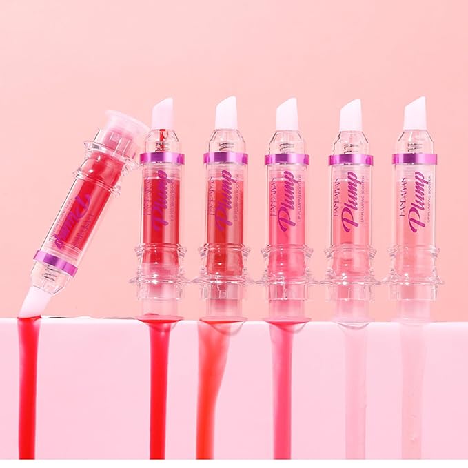 3 Colors Lip Plumping Booster, Spicy Lip Plumper Gloss Lip Plumping Oil, Ultra-Hydrating Nourishing Plump and Pout Lip Plumper, Glossy Finish Fuller Natural Lip Makeup Christmas Day Gifts-01#02#06#