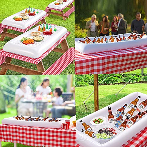 AITUOSI Inflatable Ice Serving Buffet Bar with Drain Plug - BBQ Picnic Pool Party Supplies Buffet Salad Food & Drinks Tray...