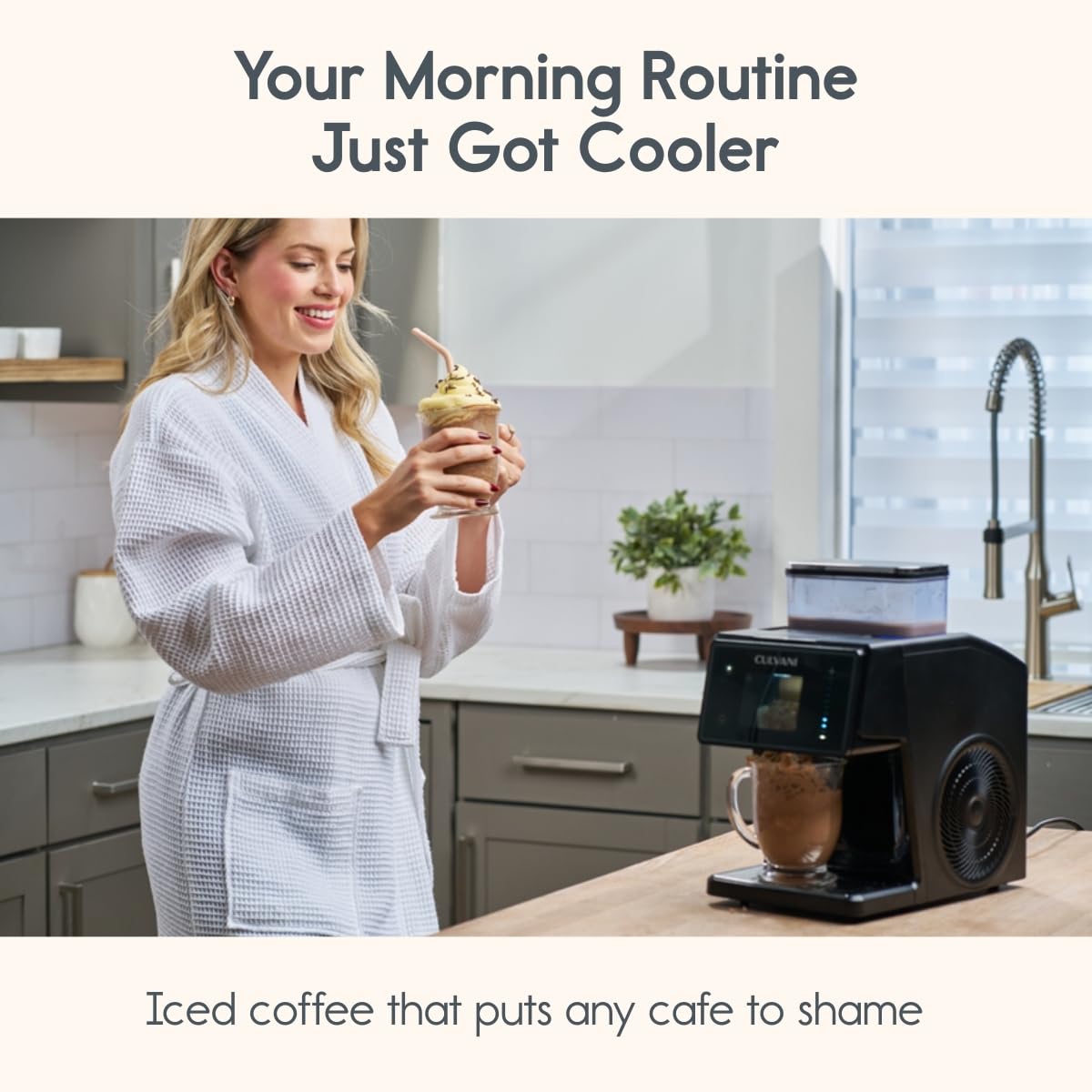 Shaved Ice Machine, Culvani Snowlux Snow Cone Maker — No Ice Cubes Needed, 8 Speeds, Self-Cleaning, 44 lbs/Day Stainless Steel Roller, Countertop Frozen Drink & Slushy Maker, Bingsu Machine for Home