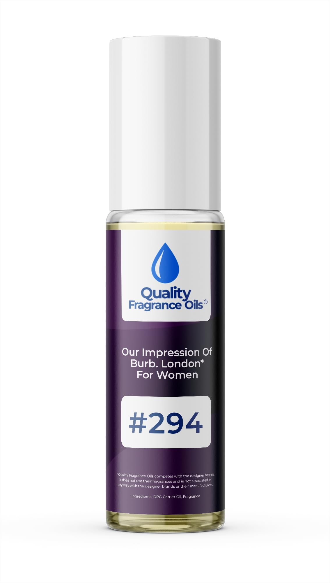 Quality Fragrance Oils' Burb. London for Women Impression #294 | Long-Lasting Perfume Oil, Alcohol-Free, Strong Scent, 10ml Roll-On | Affordable Alternative to Designer Fragrances