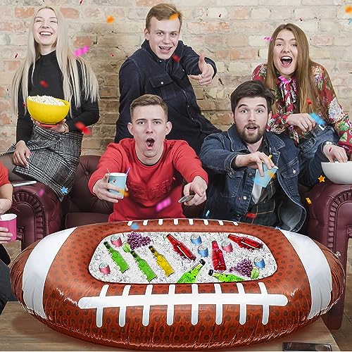 Erweicet Inflatable Football Cooler 1 PCS for Party BBQ Picnic Pool Party Supplies Buffet Luau Cooler,with a Drain Plug In...