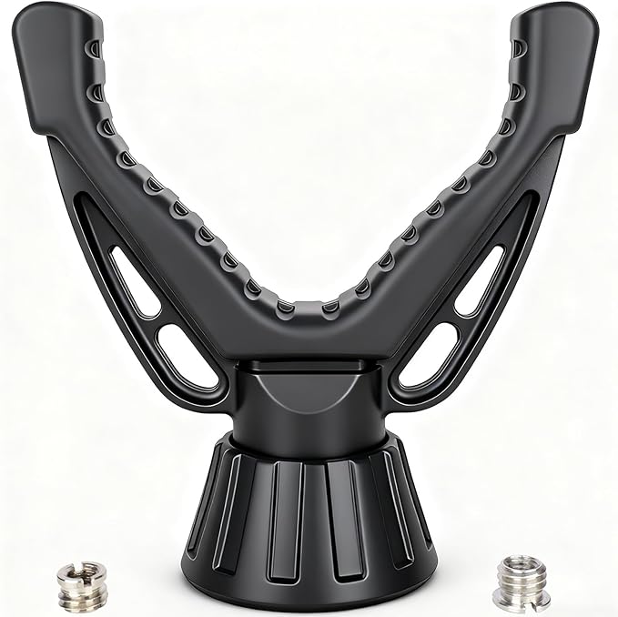 360° Rotating V Yoke Shooting Rest for Rifle Compatible with Shooting Stick Hunting Tripod, Gun Tripod and Monopod for Hunting & Outdoor Activities