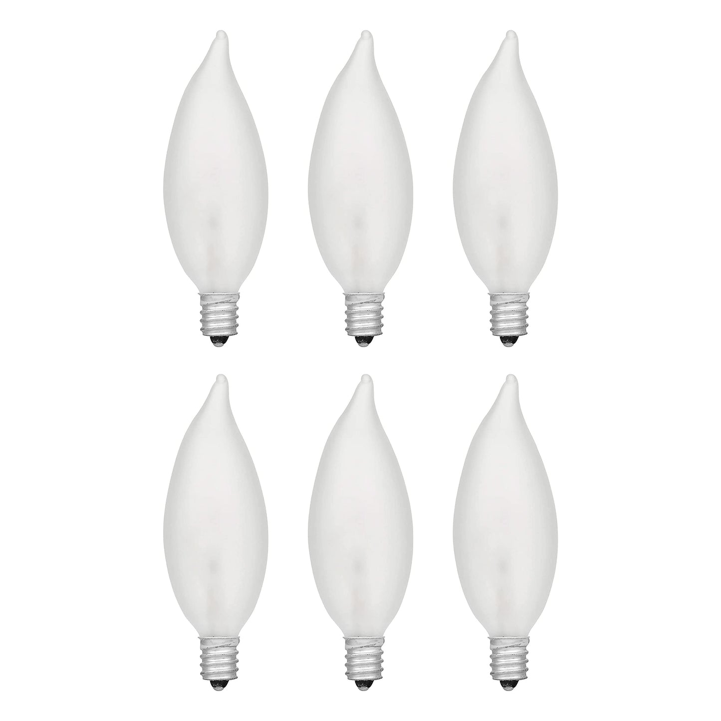 Sylvania Double Life Incandescent Light Bulb, B10, 40W, Dimmable, Candelabra Base, 285 Lumens, Frosted - 6 Count (Pack of 1) (15323)