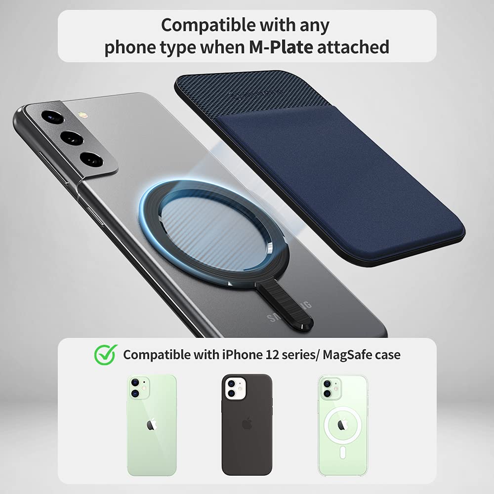 Sinjimoru For Magsafe Wallet Stretchy Lycra Fabric 2600G Secure Magnetic Strength Minimalist Wallet Compatible With Iphone 16 15