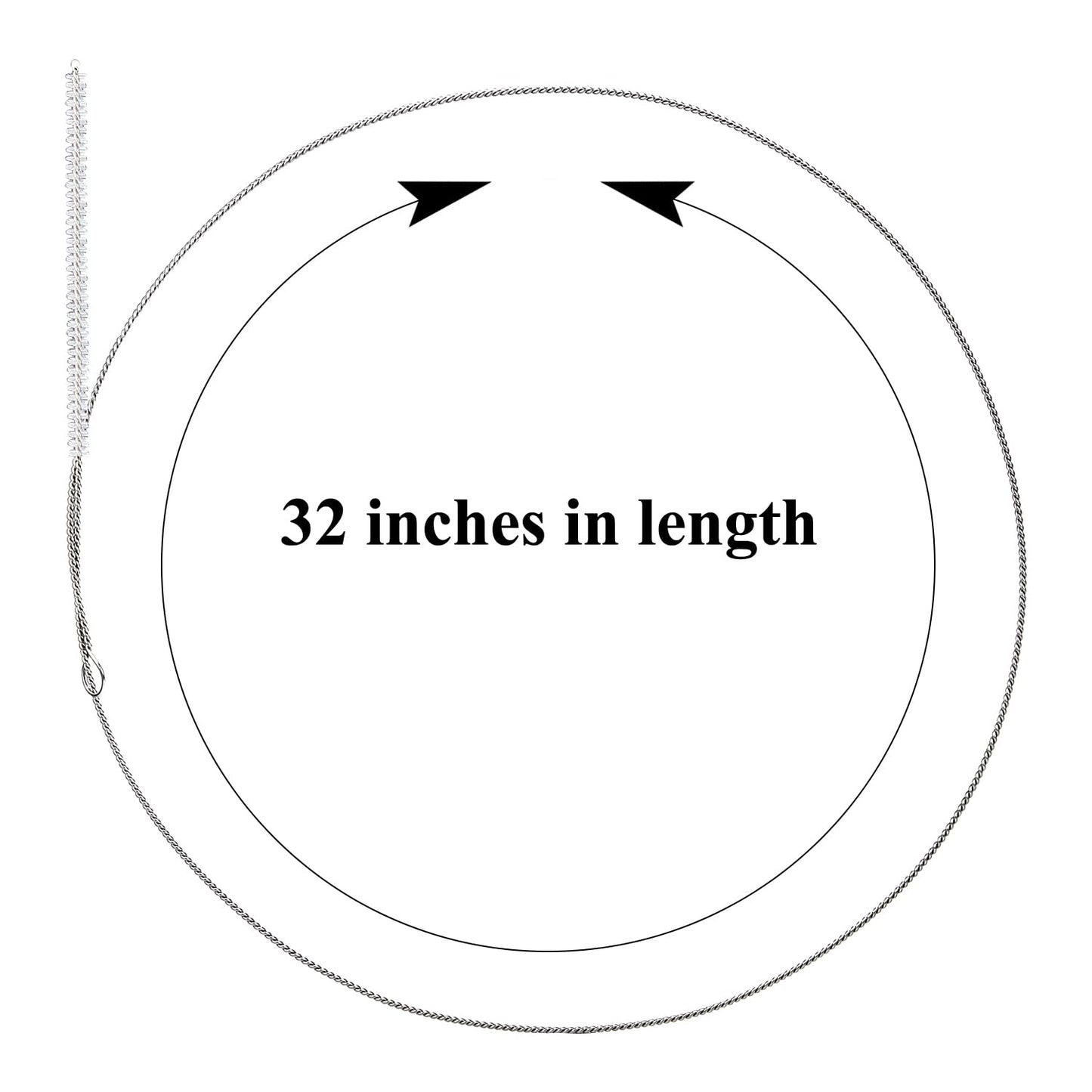 4 Pieces Feeding Tube Brushes, Long Pipe Cleaners Straw Cleaning Brushes, 32 Inches Long with Soft Nylon Bristles Head, Suitable for Cleaning Feeding Tubes
